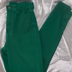 Vintage Super High Rise Green Pants